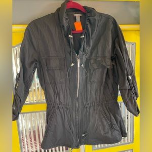 𝅺Kenneth Cole Reaction Utility Jacket Cinched Collar, Waist & Hemline Women’s S